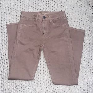 American Eagle Mauve High Rise Skinny Jean Jeggings